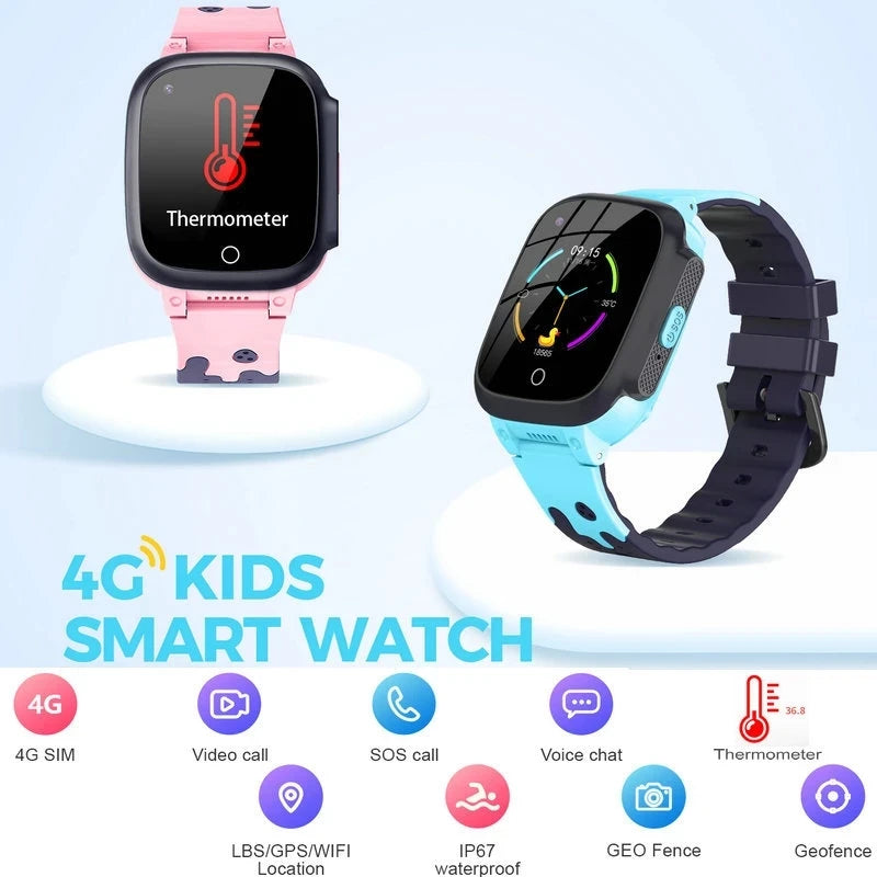 Smartwatch der nächsten Generation für Kinder – 4G, GPS, Videoanrufe, wasserdicht und Temperaturüberwachung