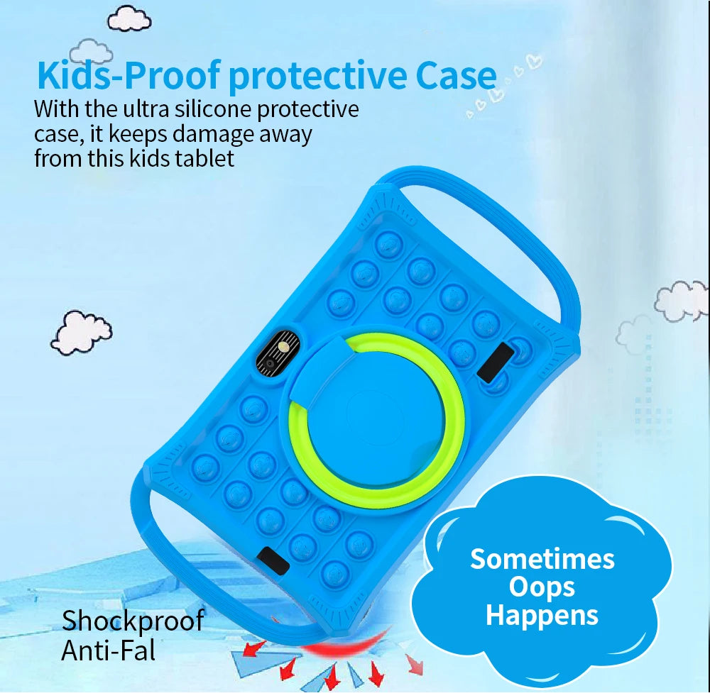 Intelligentes Lern-Tablet für Kinder – 7 Zoll, Android 12, 4 GB + 64 GB, Dual-Kamera &amp; Kindersicherung