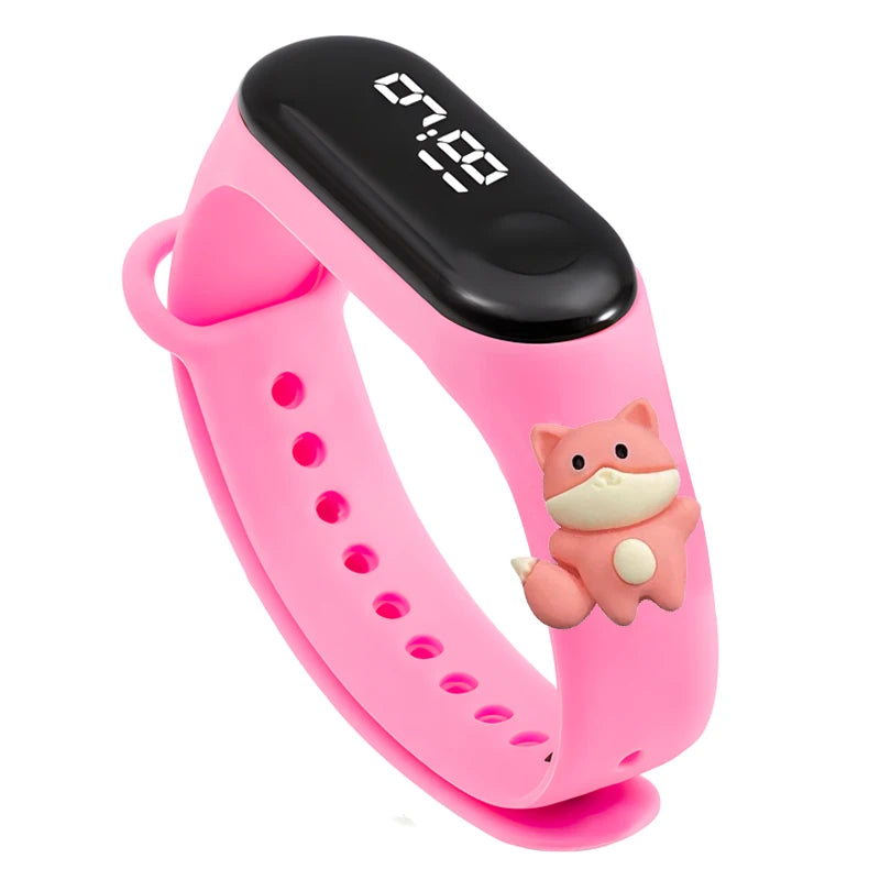 Digitale LED-Kinderuhr – Wasserdichtes Sportdesign mit Dinosaurier- und Einhornmotiven