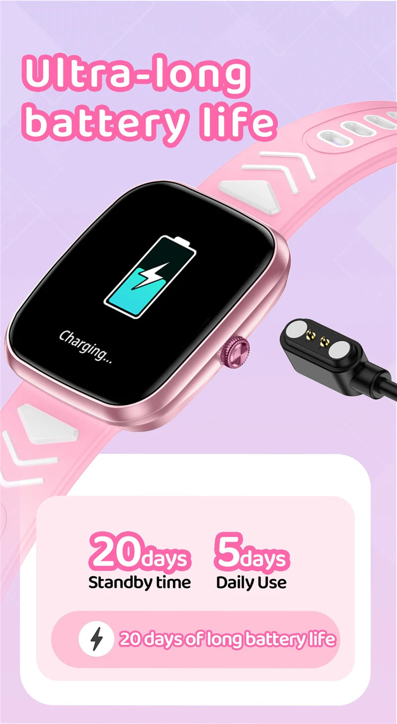 Intelligente Lernuhr für Kinder – HD-Touchscreen, Musik, Spiele &amp; App-Verbindung