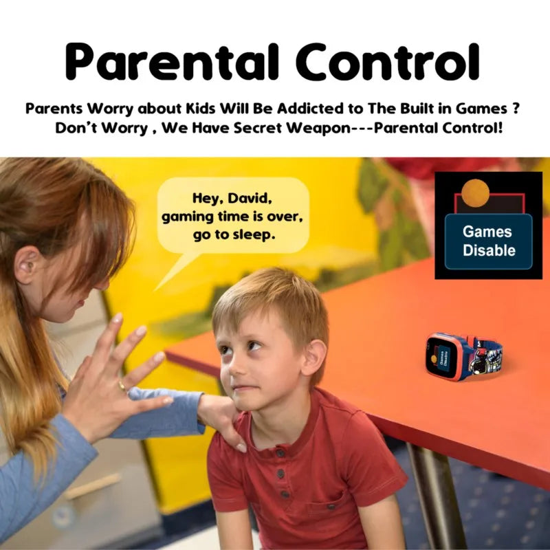 Smartwatch für Kinder mit IPS-Touchscreen – Dual-Kameras, Spiele, Musik, Video &amp; Schrittzähler