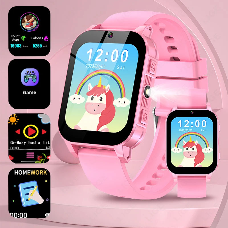 Digitale Smartwatch für Kinder – Kamera, Musik- und Videoplayer, Taschenlampe, Schrittzähler und Spiele