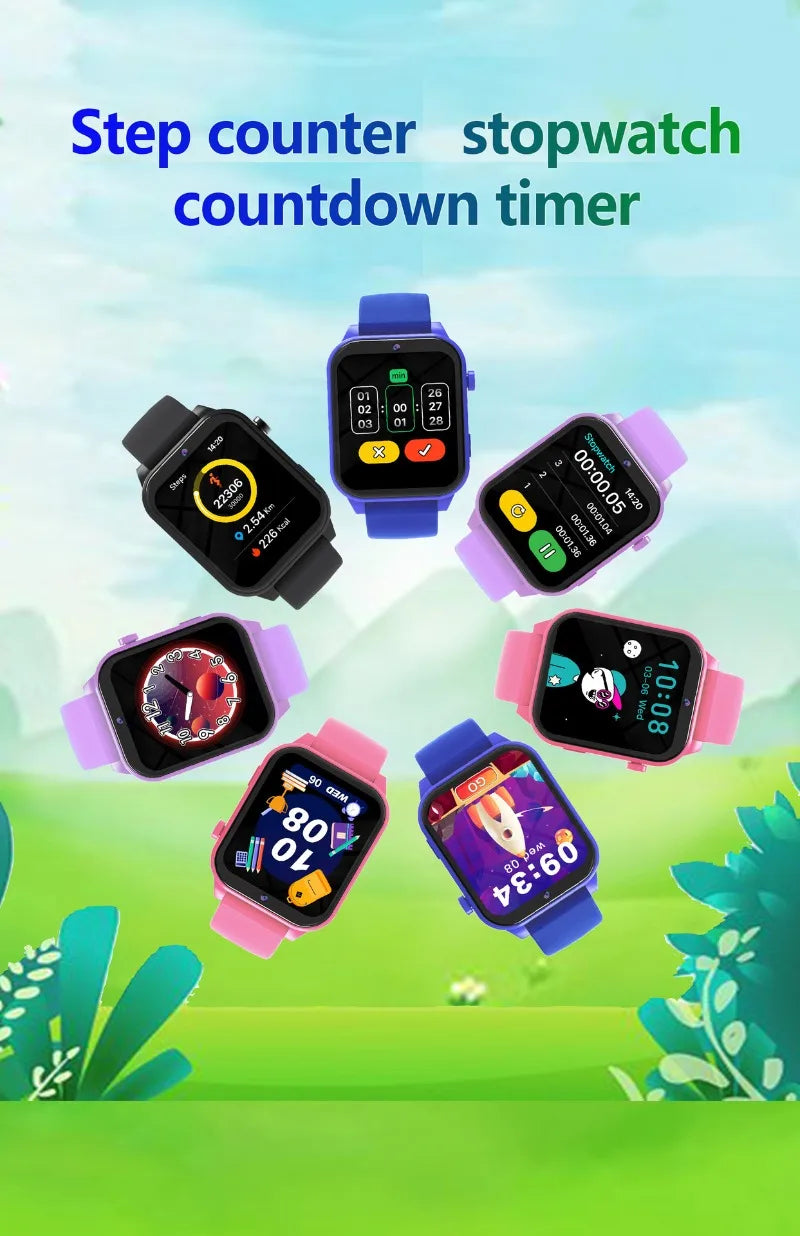 Smartwatch für Kinder – HD-Farbbildschirm, Taschenlampe, Schlaftracker &amp; wasserdicht