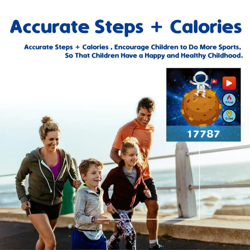 Smartwatch für Kinder mit IPS-Touchscreen – Dual-Kameras, Spiele, Musik, Video &amp; Schrittzähler