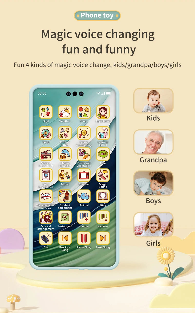 Lernspielzeug-Telefon für Kleinkinder – Interaktive Geschichten, Musik &amp; frühe Englischkenntnisse