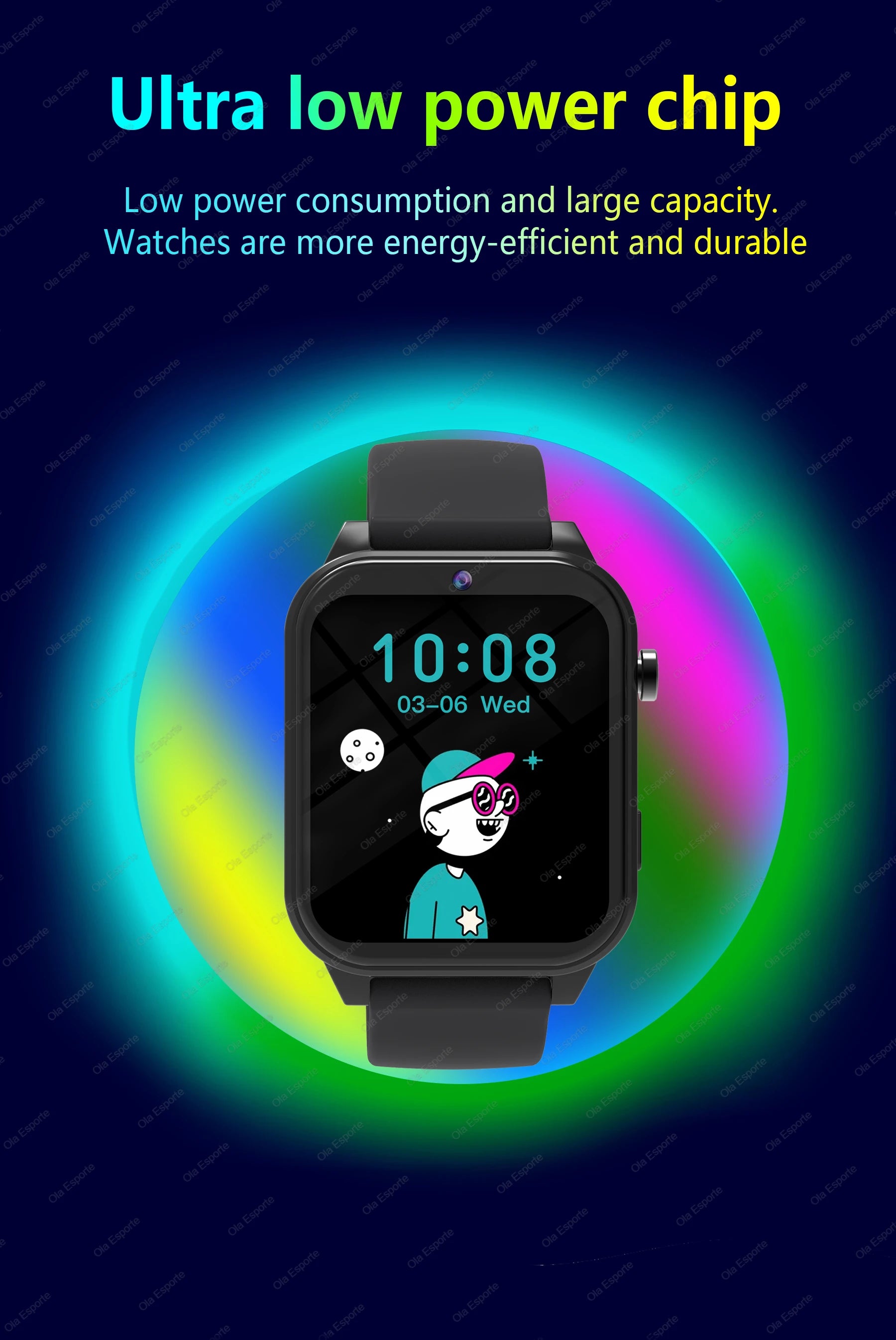 Digitale Smartwatch für Kinder – 18 Spiele, Schrittzähler, Schlaftracker, Taschenrechner &amp; Stoppuhr