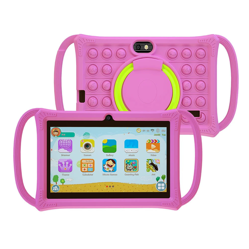 Intelligentes Lern-Tablet für Kinder – 7 Zoll, Android 12, 4 GB + 64 GB, Dual-Kamera &amp; Kindersicherung
