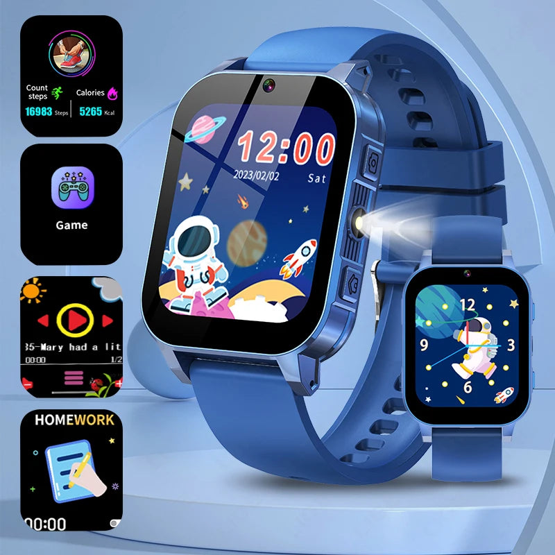 Digitale Smartwatch für Kinder – Kamera, Musik- und Videoplayer, Taschenlampe, Schrittzähler und Spiele