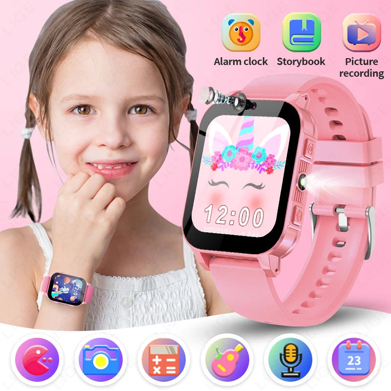 Digitale Smartwatch für Kinder – Kamera, Musik- und Videoplayer, Taschenlampe, Schrittzähler und Spiele