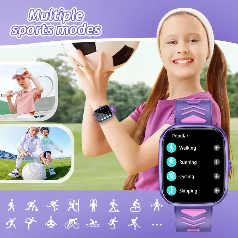 Intelligente Lernuhr für Kinder – HD-Touchscreen, Musik, Spiele &amp; App-Verbindung