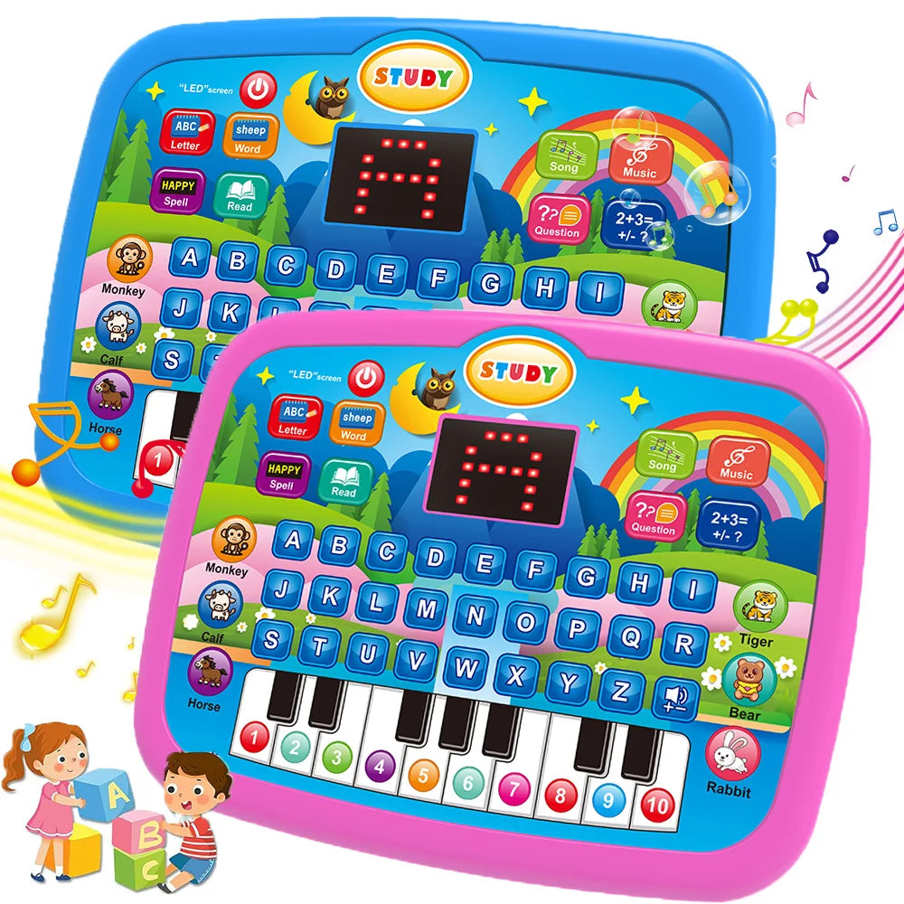 Intelligentes Lerntablet für Kinder – Lernspielzeug mit Musik, Mathematik und Tastaturfunktionen