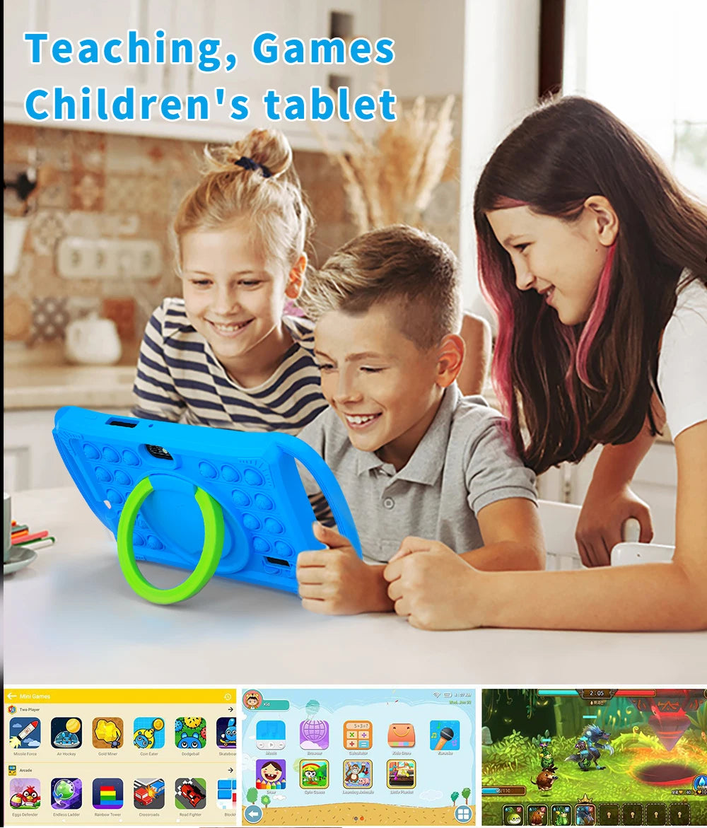 Intelligentes Lern-Tablet für Kinder – 7 Zoll, Android 12, 4 GB + 64 GB, Dual-Kamera &amp; Kindersicherung