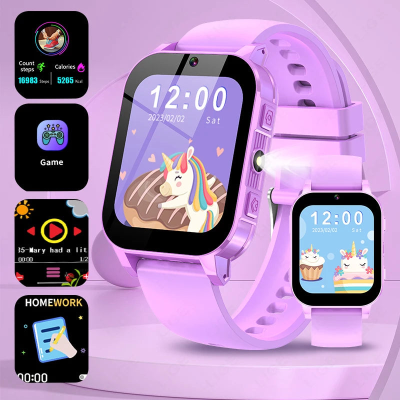 Digitale Smartwatch für Kinder – Kamera, Musik- und Videoplayer, Taschenlampe, Schrittzähler und Spiele