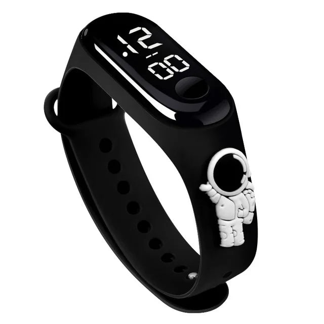 Digitale LED-Kinderuhr – Wasserdichtes Sportdesign mit Dinosaurier- und Einhornmotiven