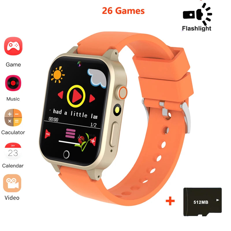 Digitale Smartwatch für Kinder – Touchscreen, 26 Spiele, Musik, Kamera &amp; Schrittzähler