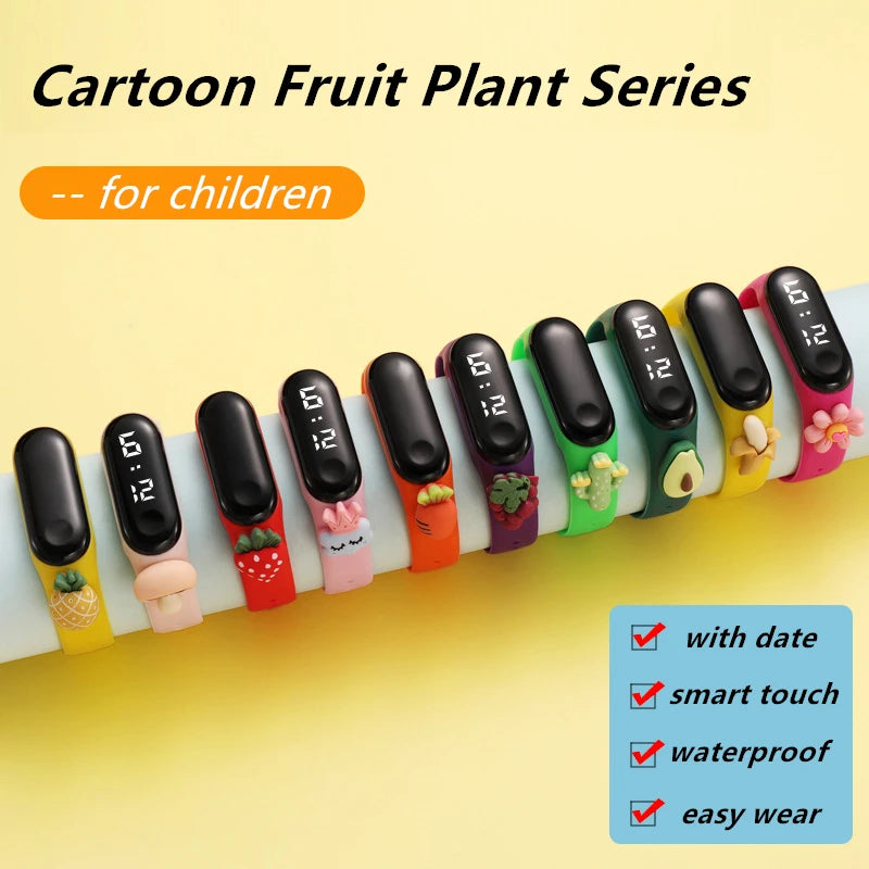 Digitale LED-Kinderuhr – Wasserdichtes Sportdesign mit Dinosaurier- und Einhornmotiven