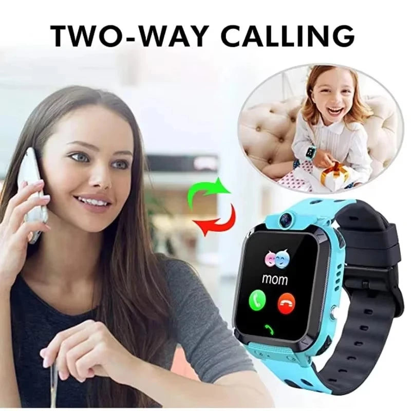 Smartwatch für Kinder – SOS-Funktion, GPS-Ortung, Anrufe per SIM-Karte, Kamera &amp; wasserdicht | iOS &amp; Android
