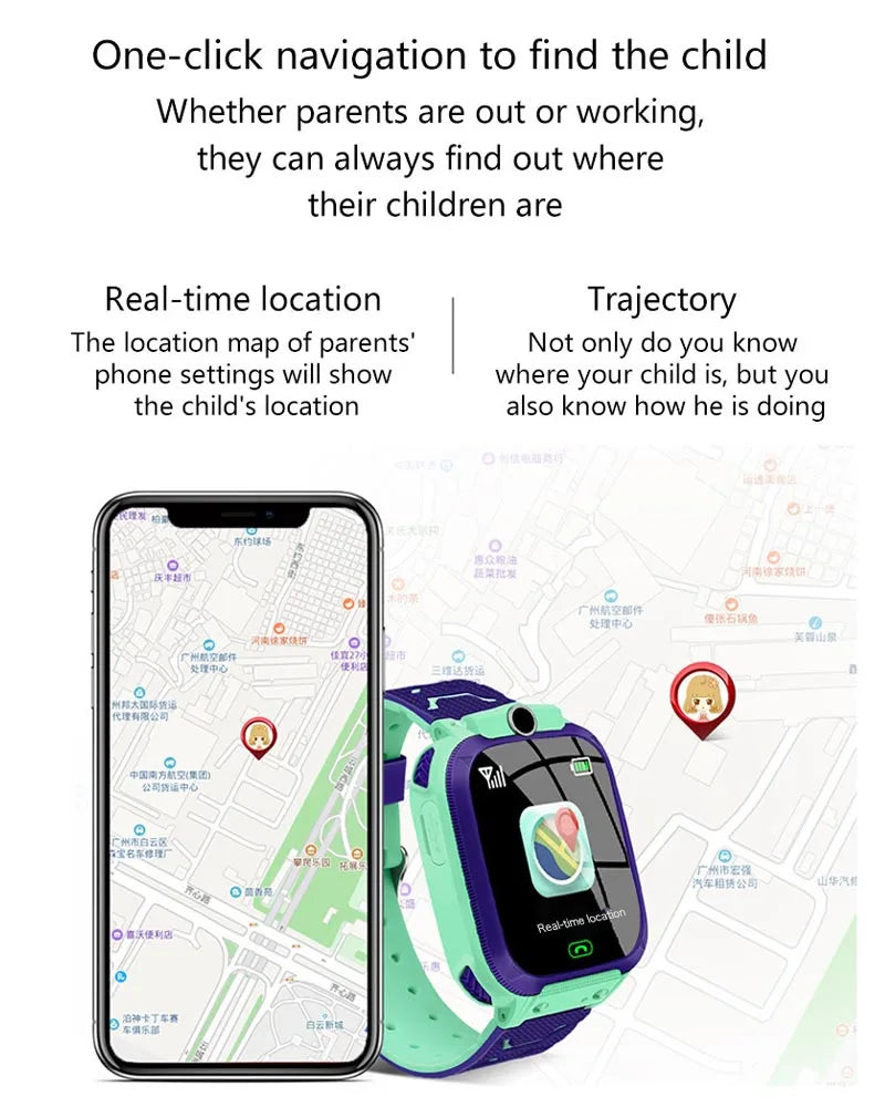 Interaktive Smartwatch für Kinder – SIM-Karte, Telefonate, Kamera, Sprachsteuerung &amp; Touchscreen