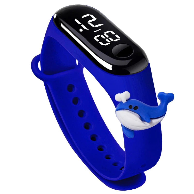 Digitale LED-Kinderuhr – Wasserdichtes Sportdesign mit Dinosaurier- und Einhornmotiven