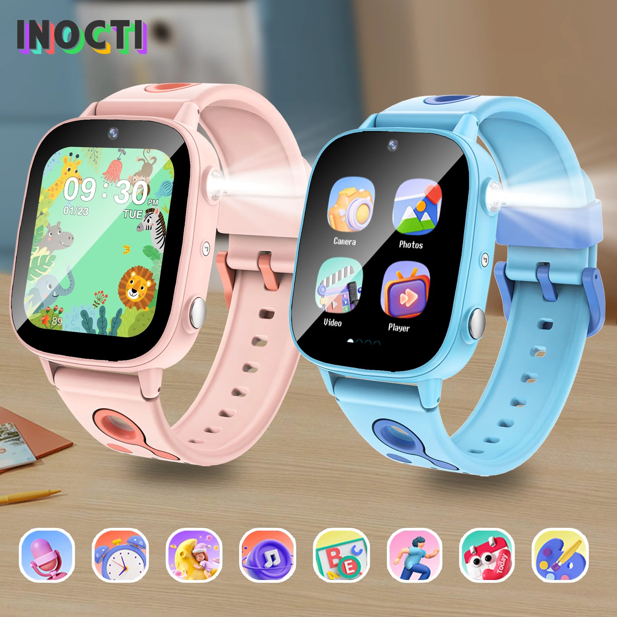Pädagogische Kinder-Smartwatch – HD-Touchscreen, Spiele, Kamera &amp; Schlaftracker