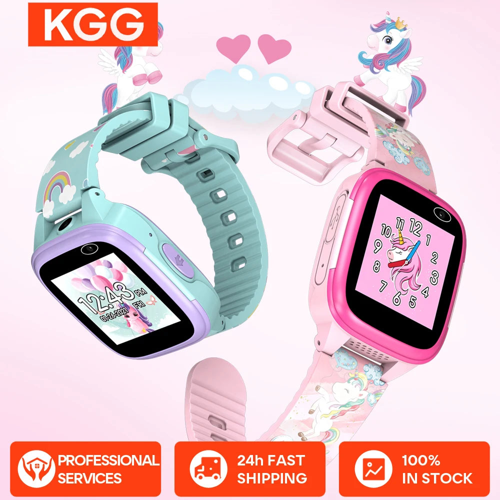 Smartwatch für Kinder mit IPS-Touchscreen – Dual-Kameras, Spiele, Musik, Video &amp; Schrittzähler