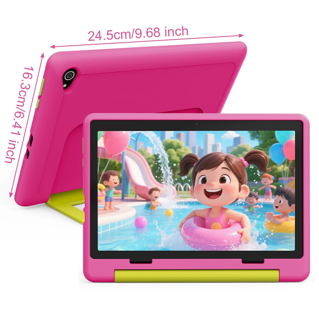 Smart-Tablet für Kinder – 10-Zoll-Display, Android 15, Octa-Core-Prozessor, WLAN, 5000-mAh-Akku und Kindersicherungsfunktionen