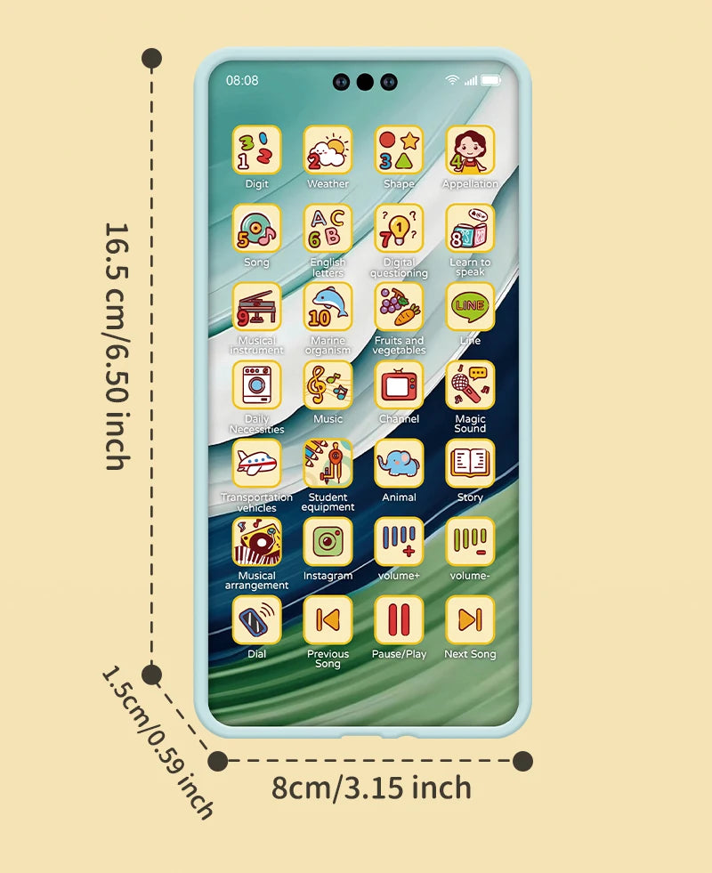 Lernspielzeug-Telefon für Kleinkinder – Interaktive Geschichten, Musik &amp; frühe Englischkenntnisse