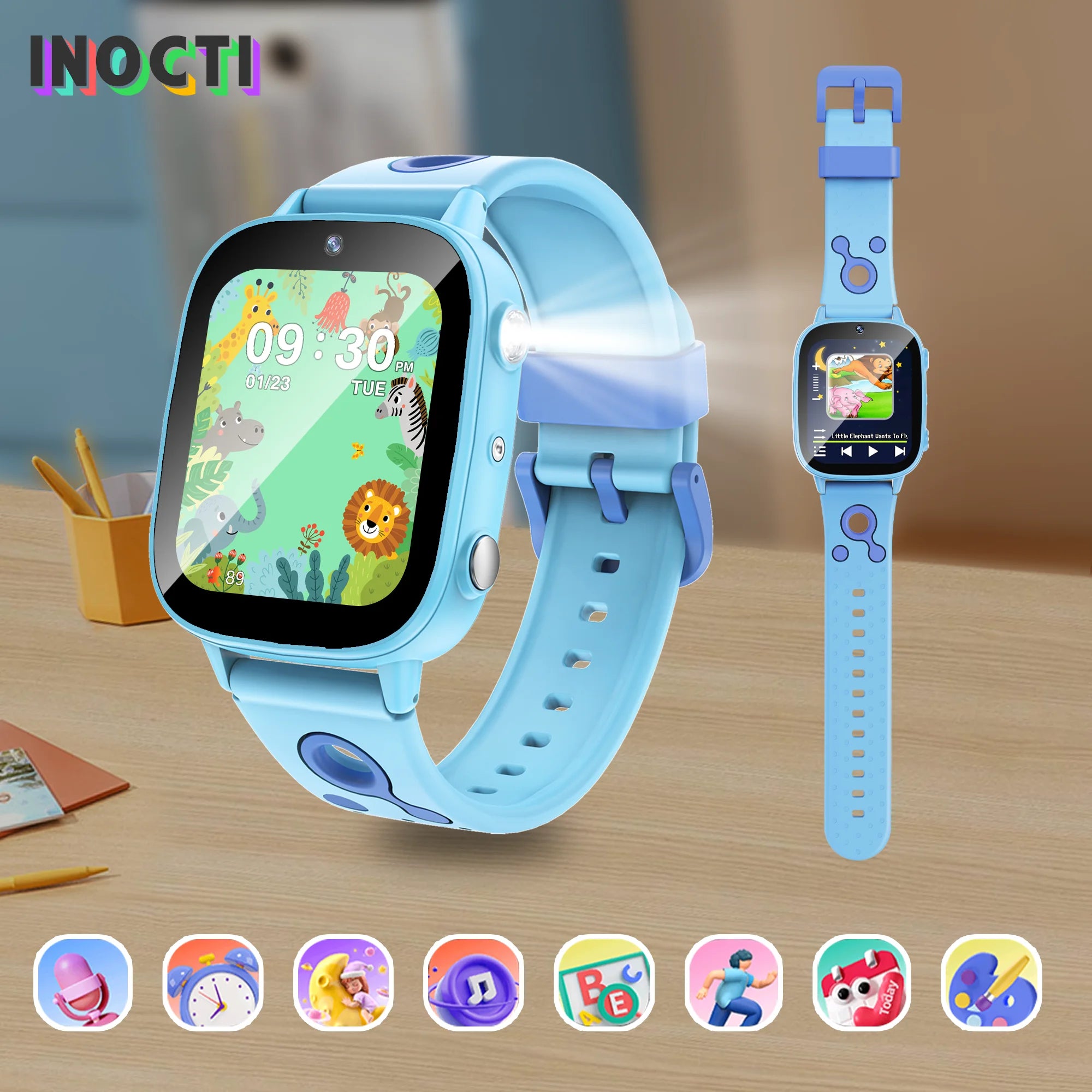 Pädagogische Kinder-Smartwatch – HD-Touchscreen, Spiele, Kamera &amp; Schlaftracker