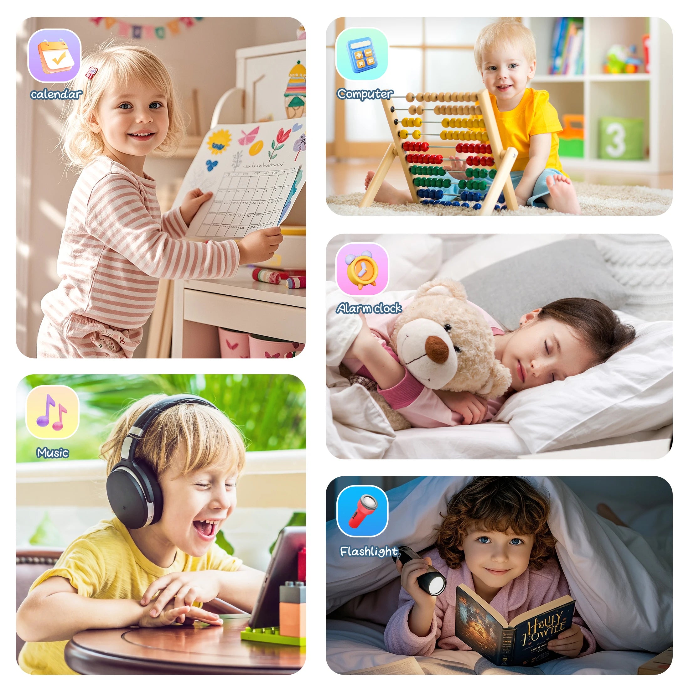 Pädagogische Kinder-Smartwatch – HD-Touchscreen, Spiele, Kamera &amp; Schlaftracker