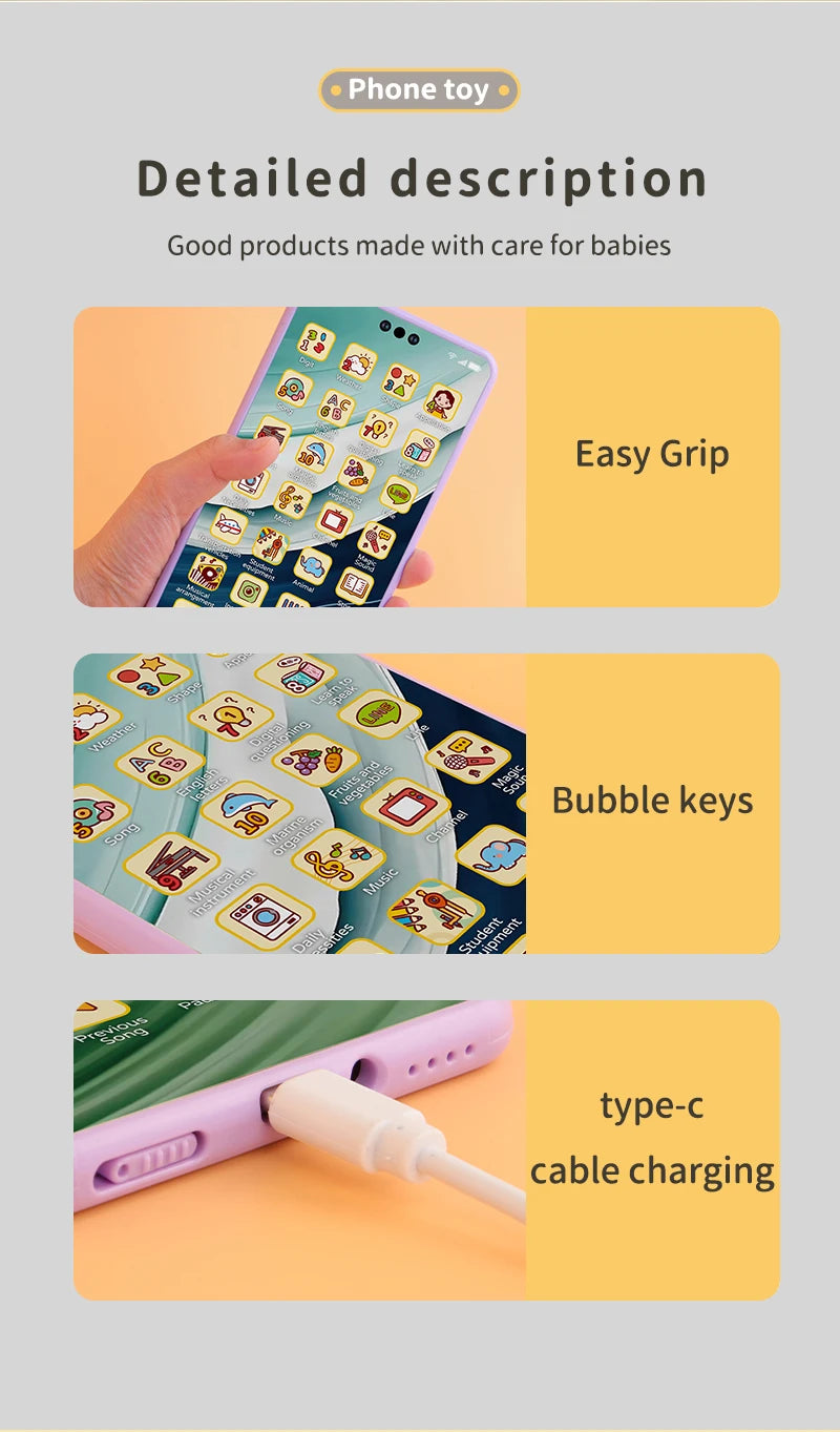 Lernspielzeug-Telefon für Kleinkinder – Interaktive Geschichten, Musik &amp; frühe Englischkenntnisse