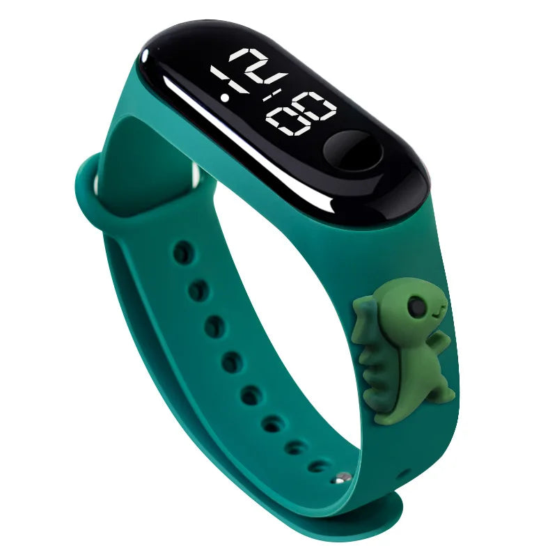 Digitale LED-Kinderuhr – Wasserdichtes Sportdesign mit Dinosaurier- und Einhornmotiven