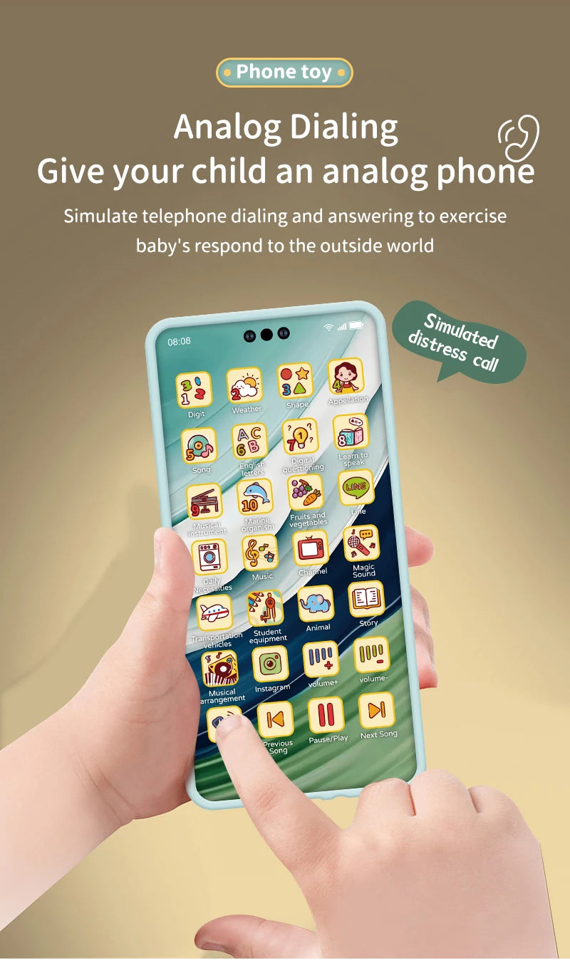 Lernspielzeug-Telefon für Kleinkinder – Interaktive Geschichten, Musik &amp; frühe Englischkenntnisse