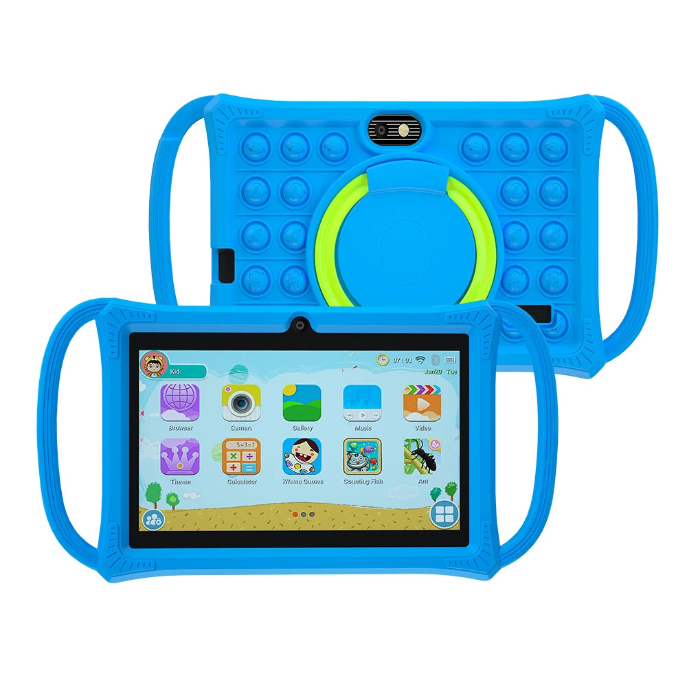 Intelligentes Lern-Tablet für Kinder – 7 Zoll, Android 12, 4 GB + 64 GB, Dual-Kamera &amp; Kindersicherung