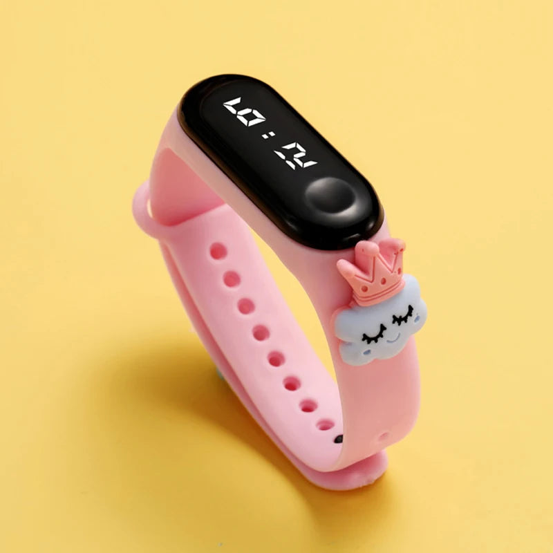 Digitale LED-Kinderuhr – Wasserdichtes Sportdesign mit Dinosaurier- und Einhornmotiven