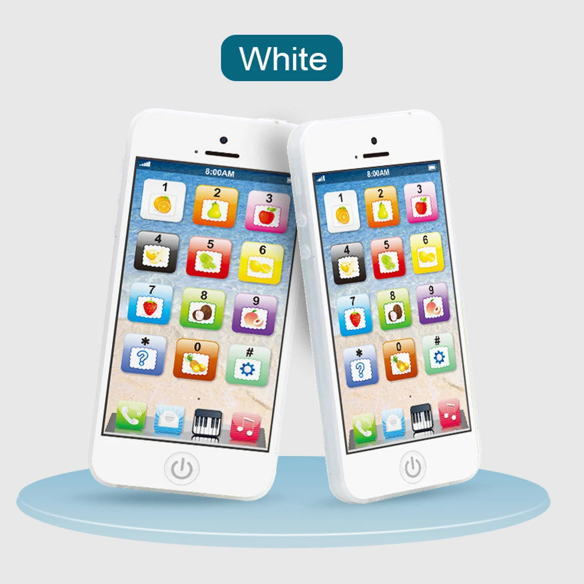 Lernspielzeug für Kinder – 12 interaktive Tasten, Zahlen &amp; Früchte | Spielzeug zur Förderung der kognitiven Entwicklung