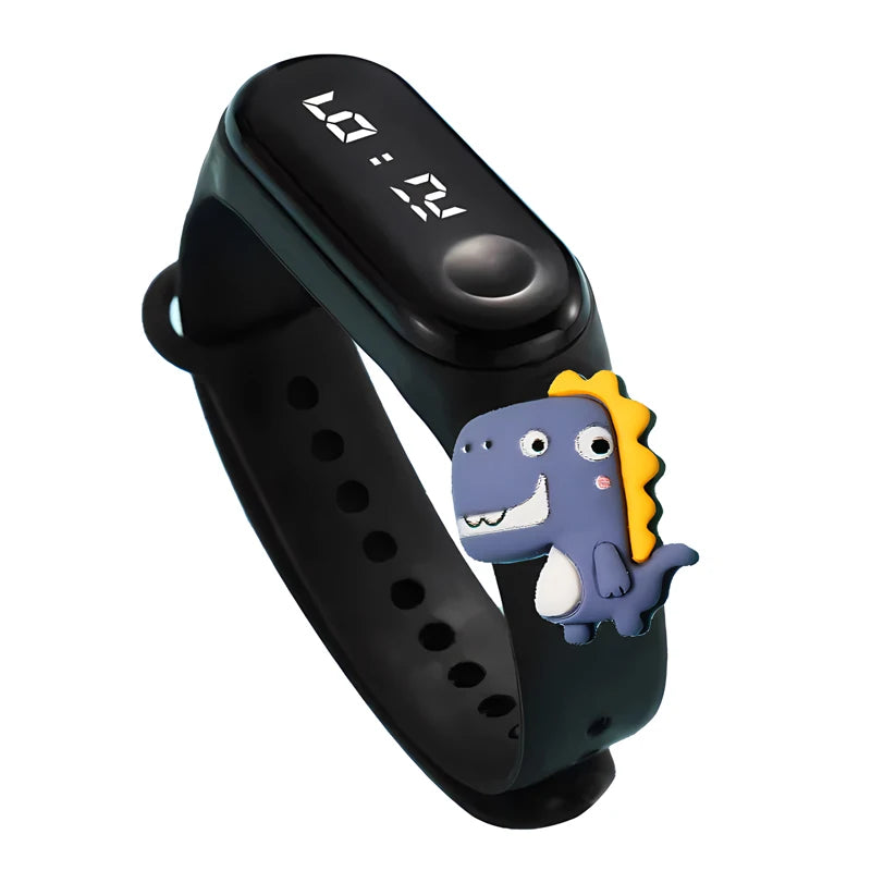 Digitale LED-Kinderuhr – Wasserdichtes Sportdesign mit Dinosaurier- und Einhornmotiven