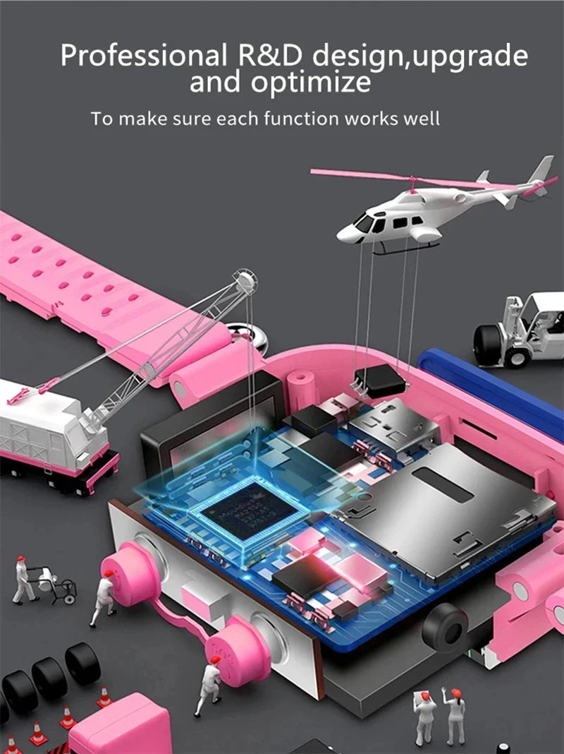 Smartwatch für Kinder – SOS-Funktion, GPS-Ortung, Anrufe per SIM-Karte, Kamera &amp; wasserdicht | iOS &amp; Android