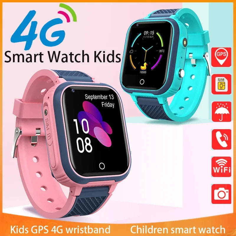 4G-GPS-Smartwatch für Kinder – Videoanrufe, SOS-Funktion, Kamera und IP67-Wasserschutz